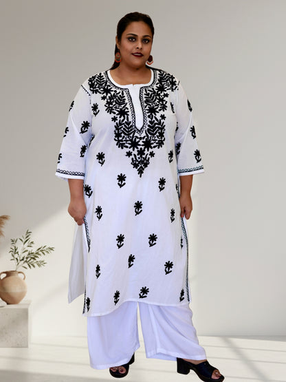 plus size kurti for women, cotton chikankari kurti, plus size chikan kurti, chikankari kurta for women, plus size cotton kurta, embroidered kurti for women, ladies kurti 3XL to 8XL, plus size ethnic wear, cotton chikan kurta, traditional embroidered kurti, plus size Indian wear, women's cotton kurti, chikan embroidery kurta, plus size ethnic kurti, comfortable cotton kurti